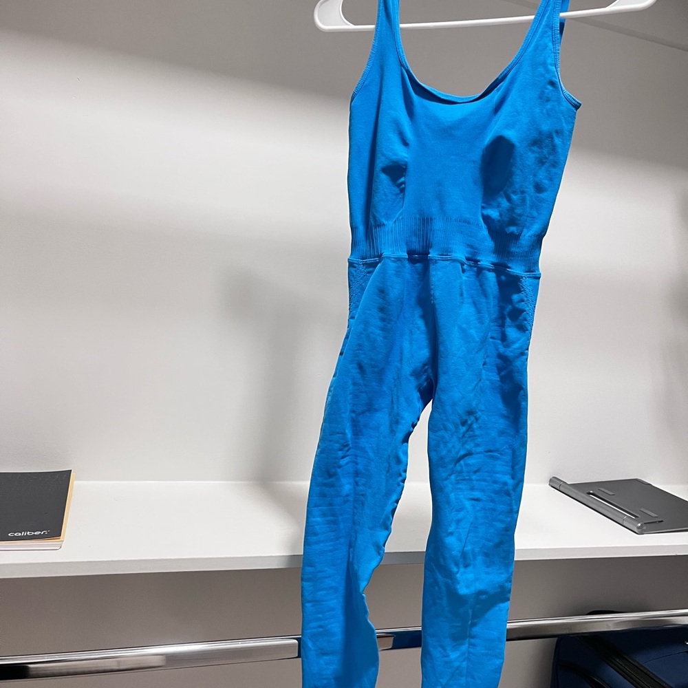 Free People Movement Good Karma Blue Women's Jumpsuit